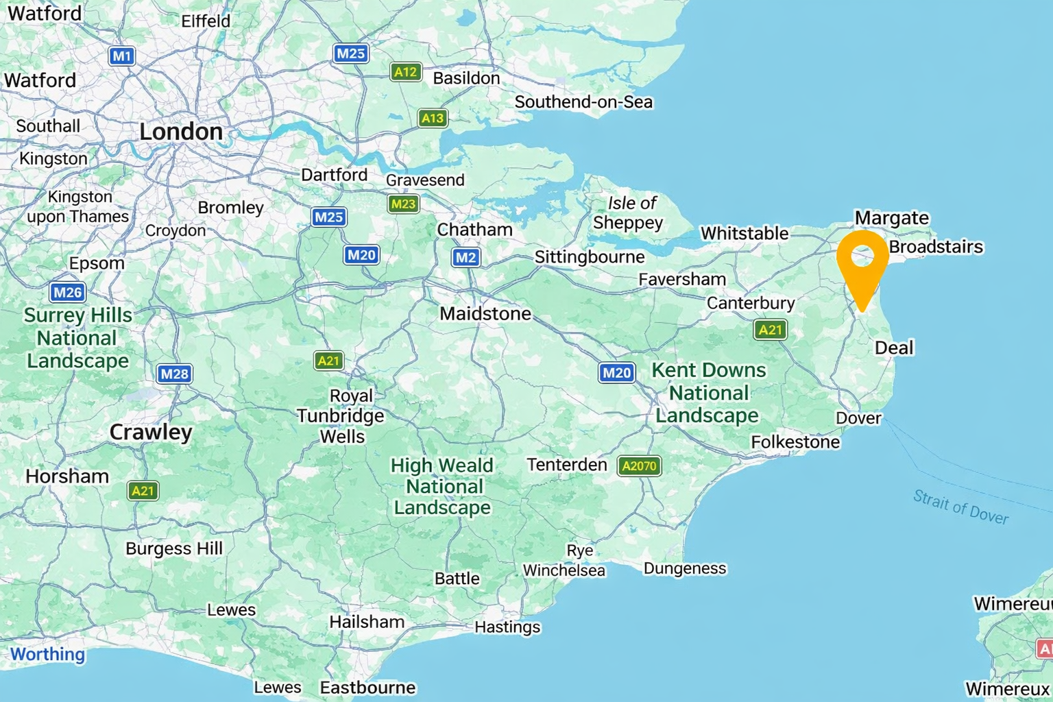 Logical Biological Location in South East England